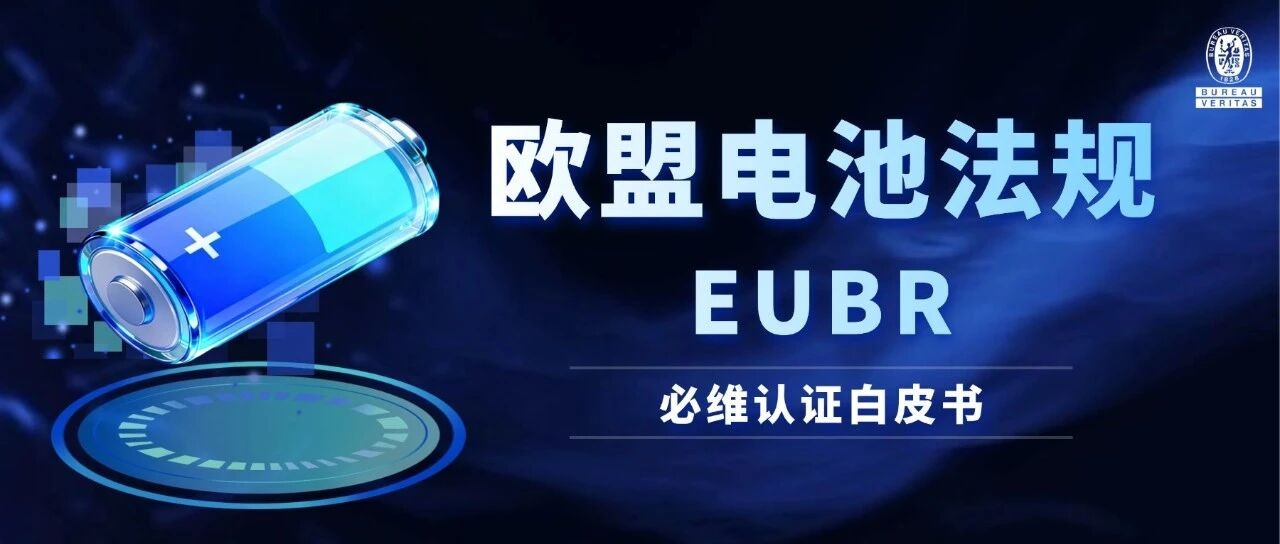 白皮书丨必维助力中国企业应对欧盟新电池法规